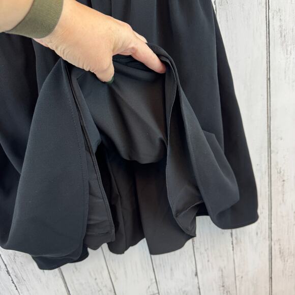 NWT Black Halo Black Crepe Chadwick Mini Dress Short Sleeve Round Neck Size 6 - Picture 6 of 16